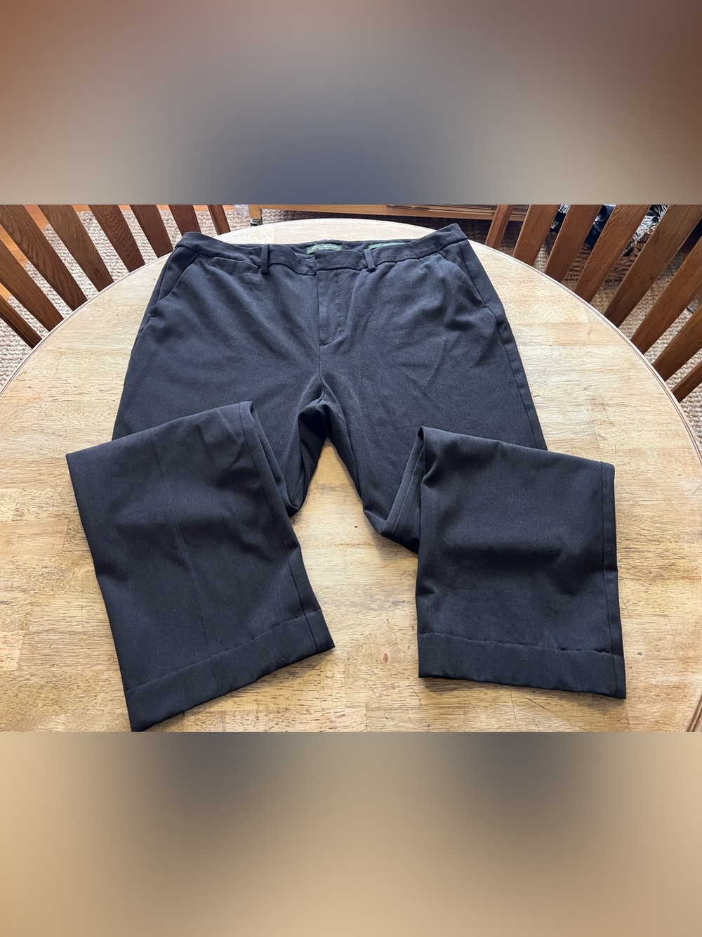 Eddie Bauer Mercer Fit Black Trouser Dress Pants